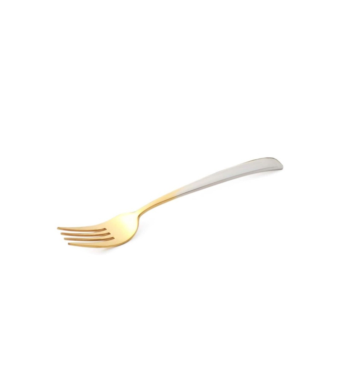 LIFE SMILE - 12pcs Cutlery Set, 18/10 Stainless Steel, Flatware Set, 12pcs Dinner Fork, Gold Gradient, for Home Kitchen, Mirror Polished
