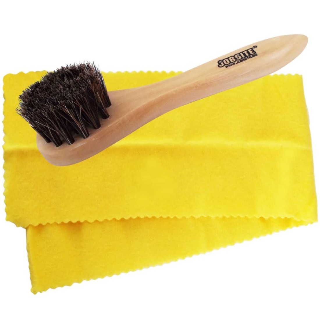 JobSite Genuine Horsehair Dauber Applicator Brush Shoe Shine Polish Cloth
