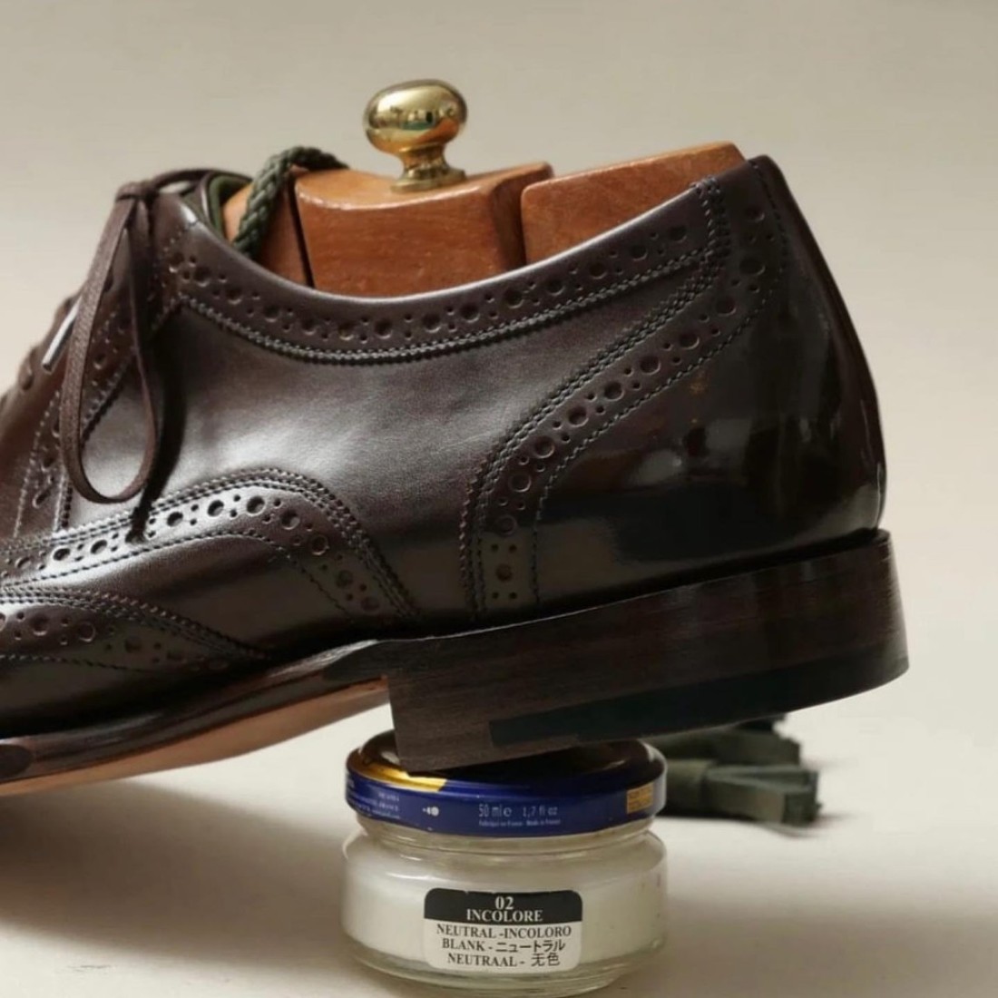 SAPHIR Creme Surfine Pommadier Shoe Polish Beeswax Cream for Leather Products Navy Blue