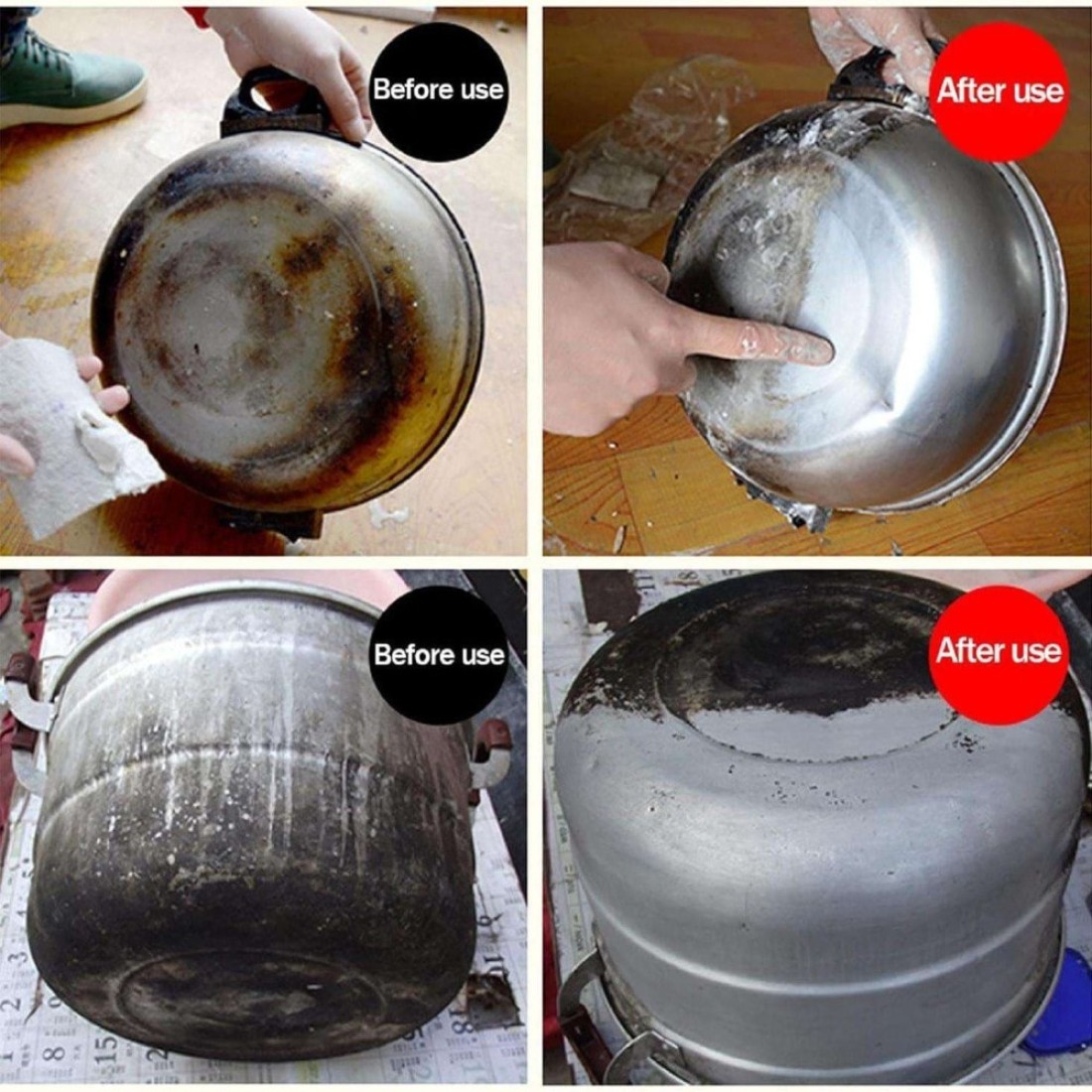 Heavy-Duty Oven &amp; Cookware Cleaner Powder Multi-Purpose Cleaning Paste for Stainless Steel, Pans, Grills, and Stovetops