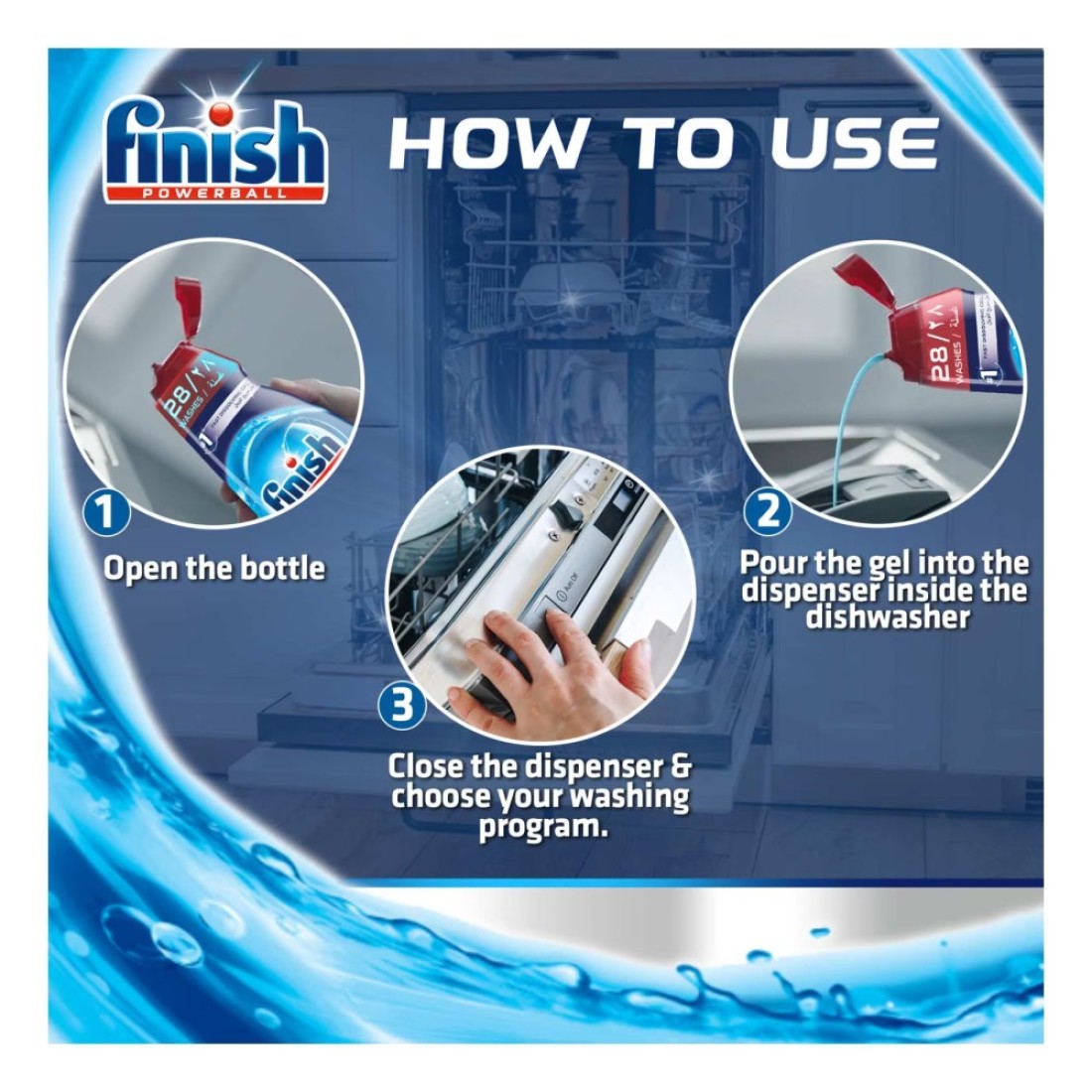 Finish All-In-1 Shine And Protect Concentrated Dishwasher Gel 650ml