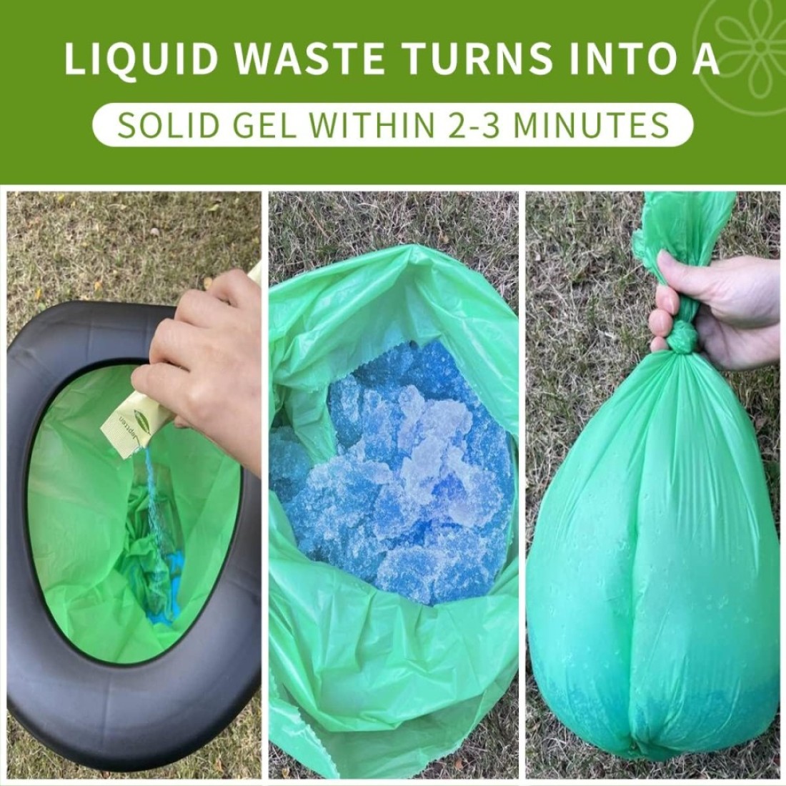 Portable Toilet Powder Outdoor Toilet Neutralize OdorFastActing Gel Safe Easy to use Emergency Toilet Chemicals Degradable Go with Porta Potty for Camping 1 Pack
