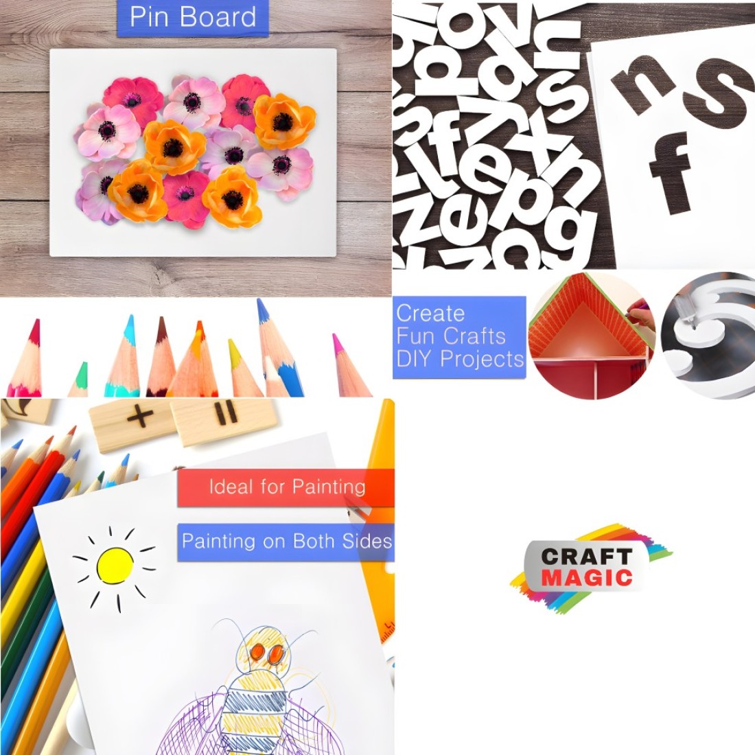 20 Pack A4 Foam Board (297x210mm), 5mm Thickness Polystyrene Sheet, White Foam Core Board, Foam Sheets for Crafts, Printing, Modelling, Display