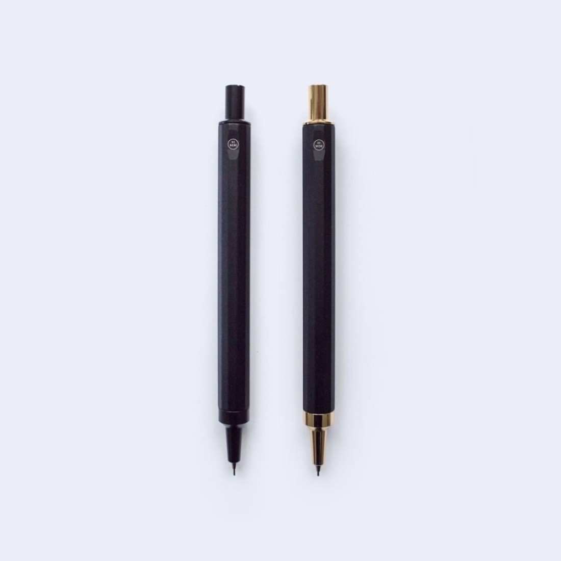 HMM Pencil 07mm Mechanical Lead Pencil for Office School Ideal for Drawing Writing Drafting Balanced Durable Aluminum Brass Design Black Gold