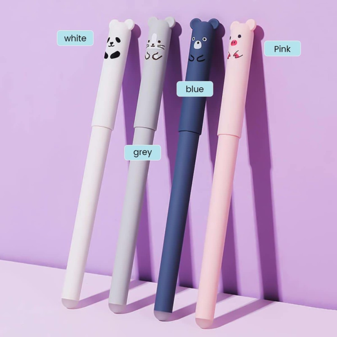 HAOSJINY Erasable Gel Pens 05mm Cute Erasable Pens Erasable Pens MulticolorBlackBlueRed Include 4 Pens 25 Refills 2 Eraser 31 Piece Set