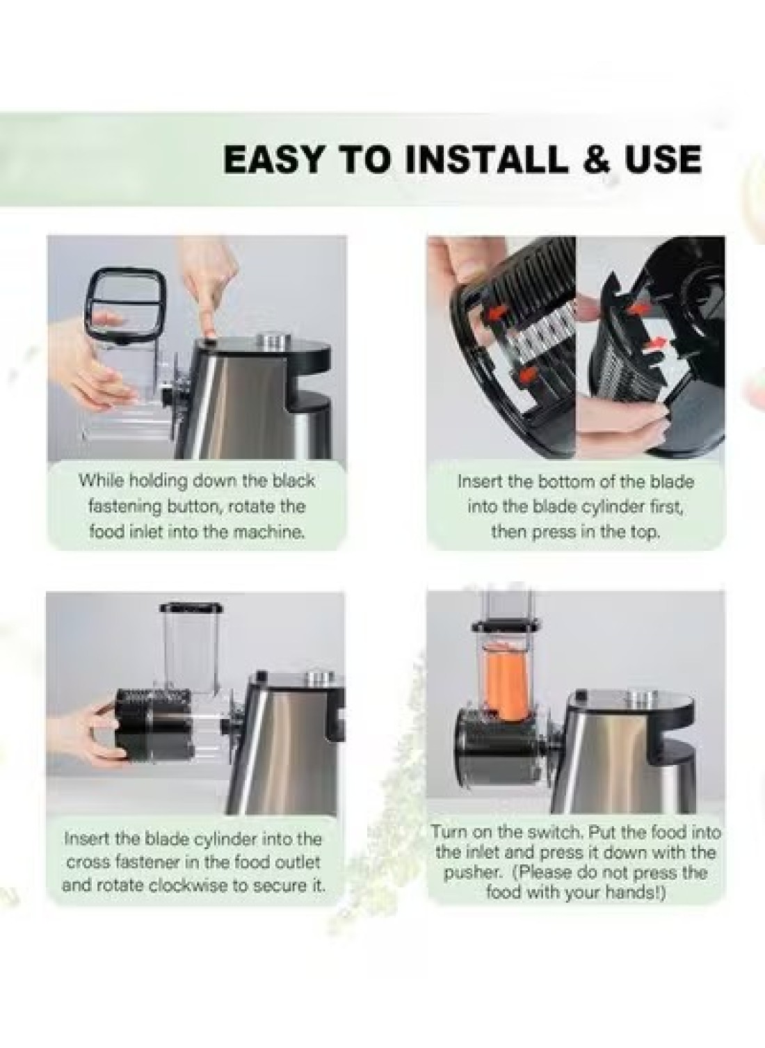 Vegetable Cutter Electric Vegetable Slicer Stainless Steel Cheese Grater 250 W Upgraded Large Calibre Chopper Kitchen Spiral Cutter Multifunctional With 5 Blades 220 V