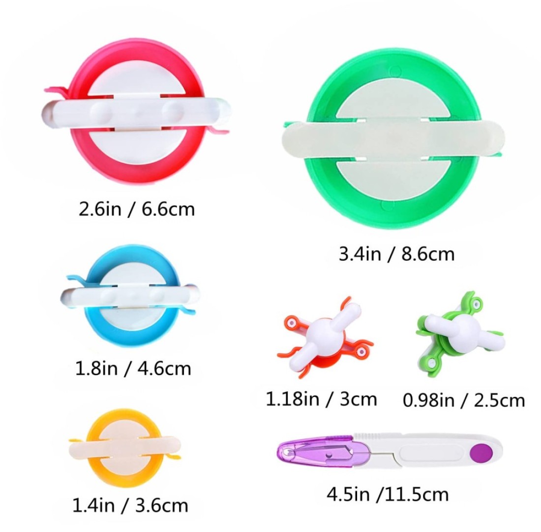 Pompom Maker Kits Pom pom Knitting Loom Kit Fluff Ball Weaver Needle Craft DIY Knitting Crochet Craft Tool Kit 6PS Pompom Maker 1PS Scissors 7