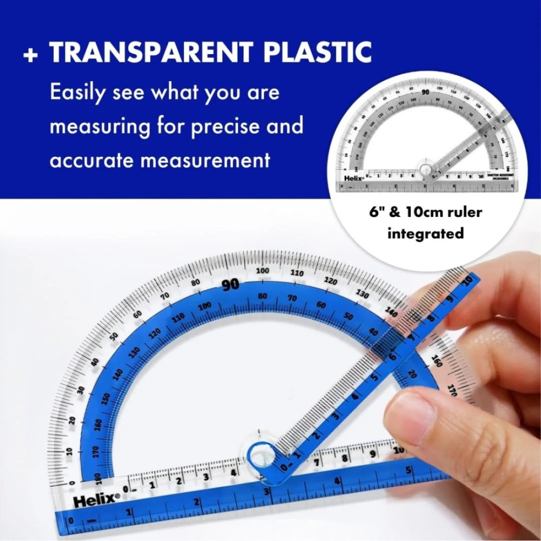 Helix Swing Arm Protractor 180 Degree Rotation