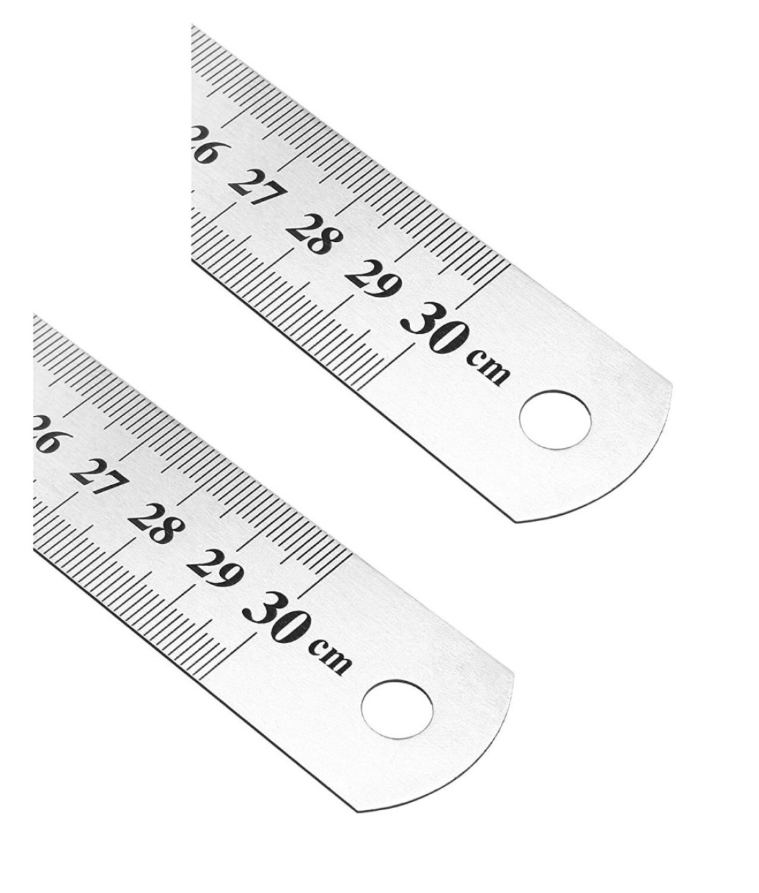 CRAFT MAGIC Heavy Duty Stainless Steel Ruler Set &ndash; 12 Inch (30 CM) Metal Rulers Pack of 2 Perfect Straight Edge for Precise and Accurate Measurements