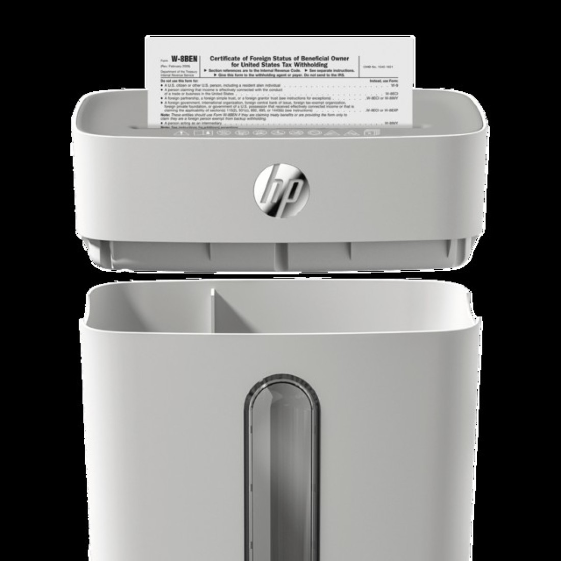HP OneShred 8CC Office Paper Shredder Machine, P-4 Security, Cross Cut, 8 Sheets, 15L Bin - 2801