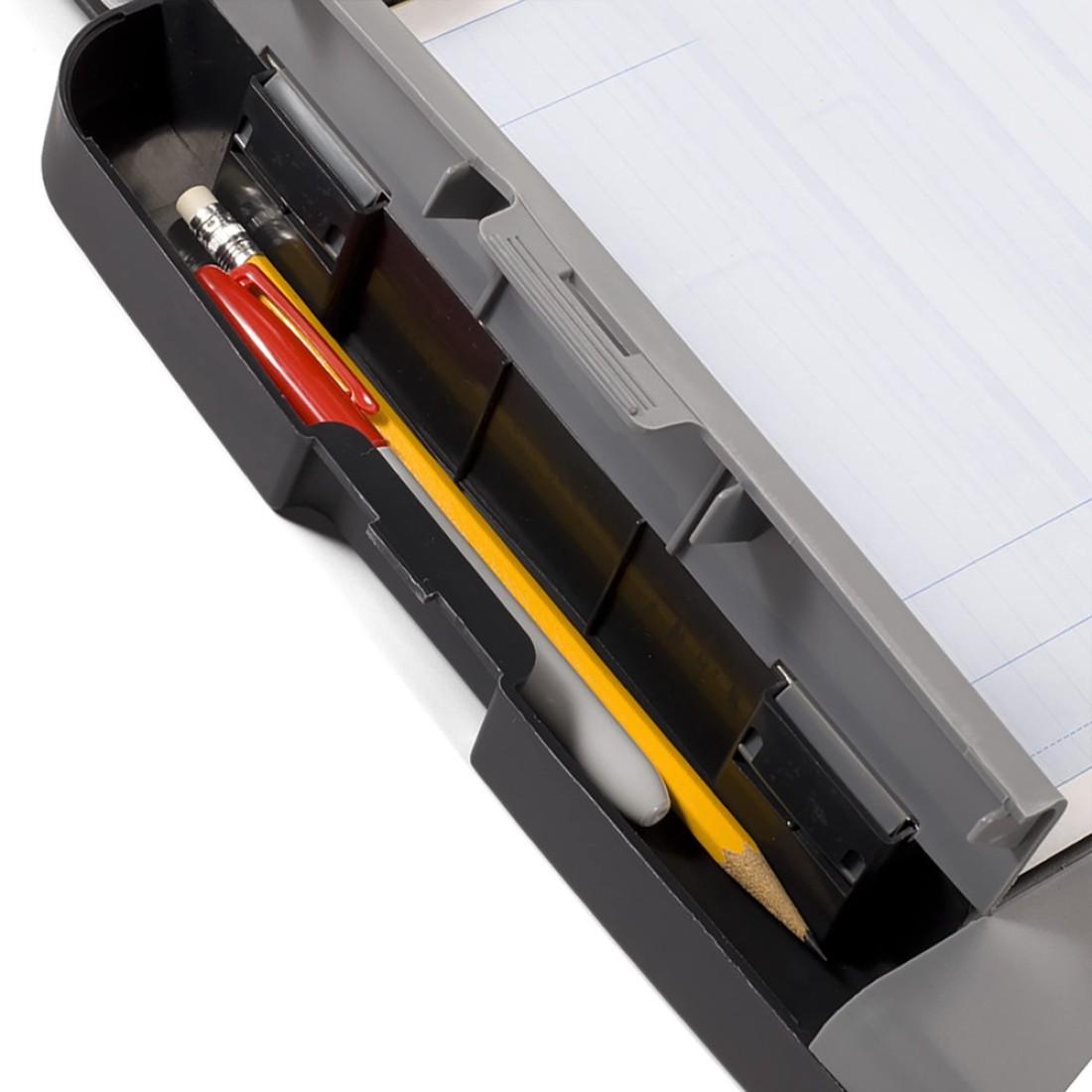 Officemate Portable Clipboard Storage plastic Case for A4 sizes Charcoal 833011134w x 112d x 1412h