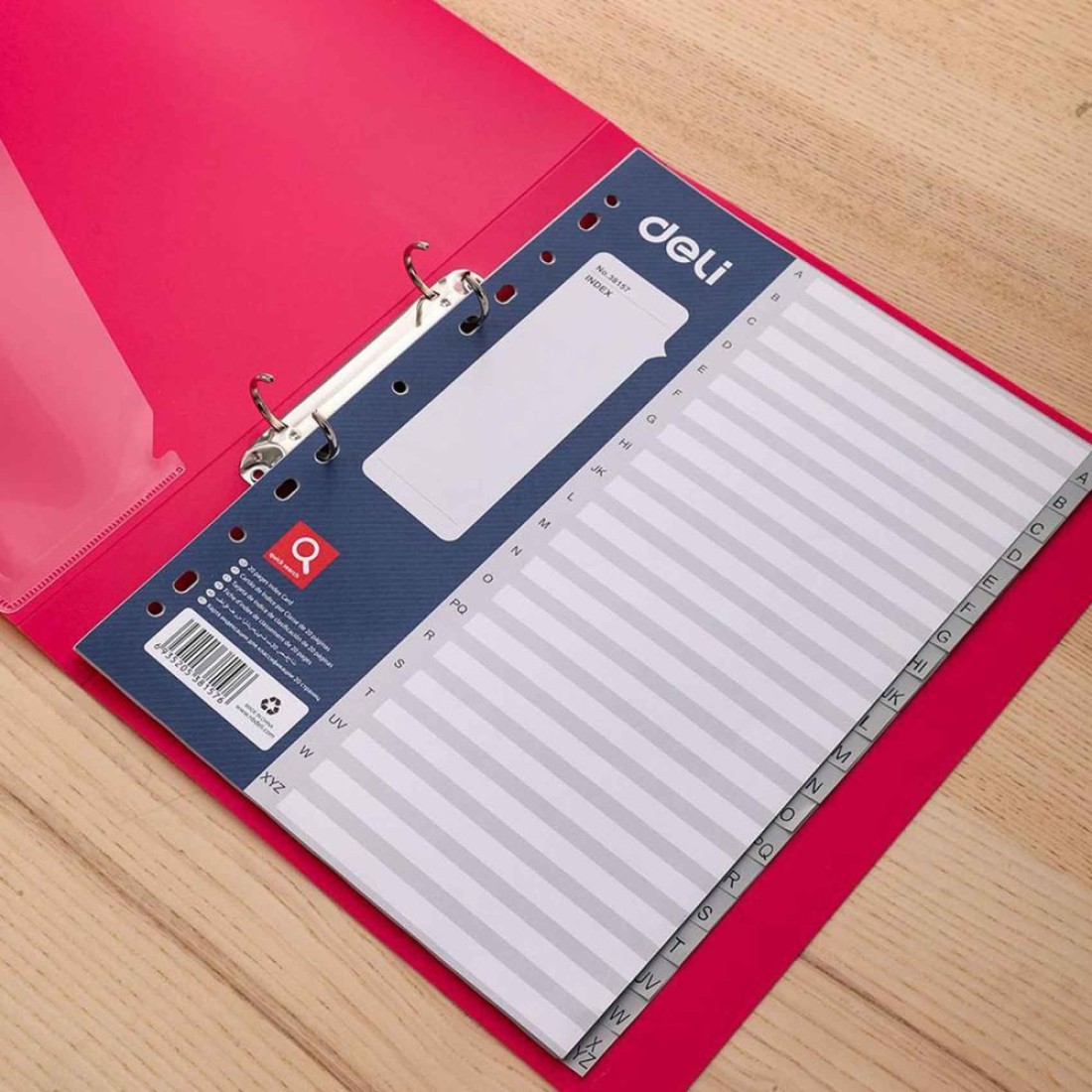 Deli PP Index Dividers A-Z 20 Sheets