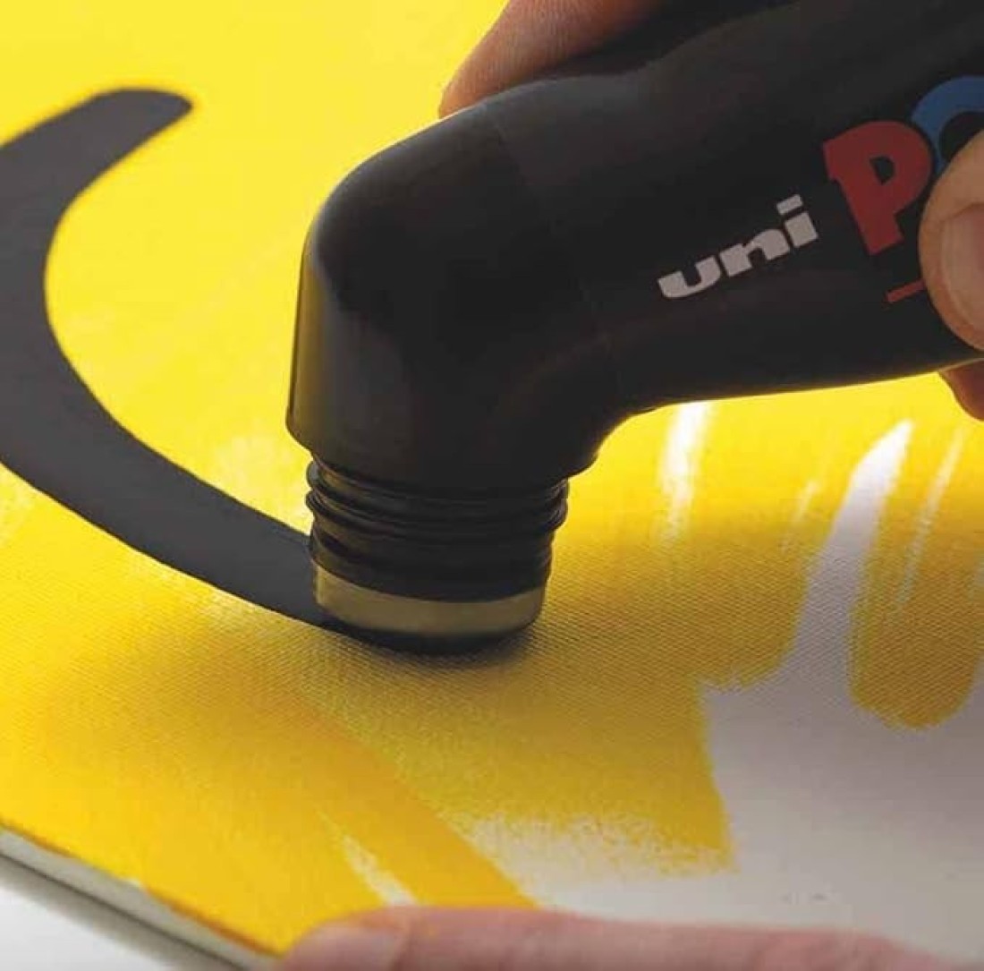 POSCA - Uni Mitsubishi Pencil - MOP&#39;R Marker - Round Tip XXL 3-19 mm - Ergonomic Shape, Semi-Rigid Body - Water-Based Paint Marker - All Holder - Light Blue