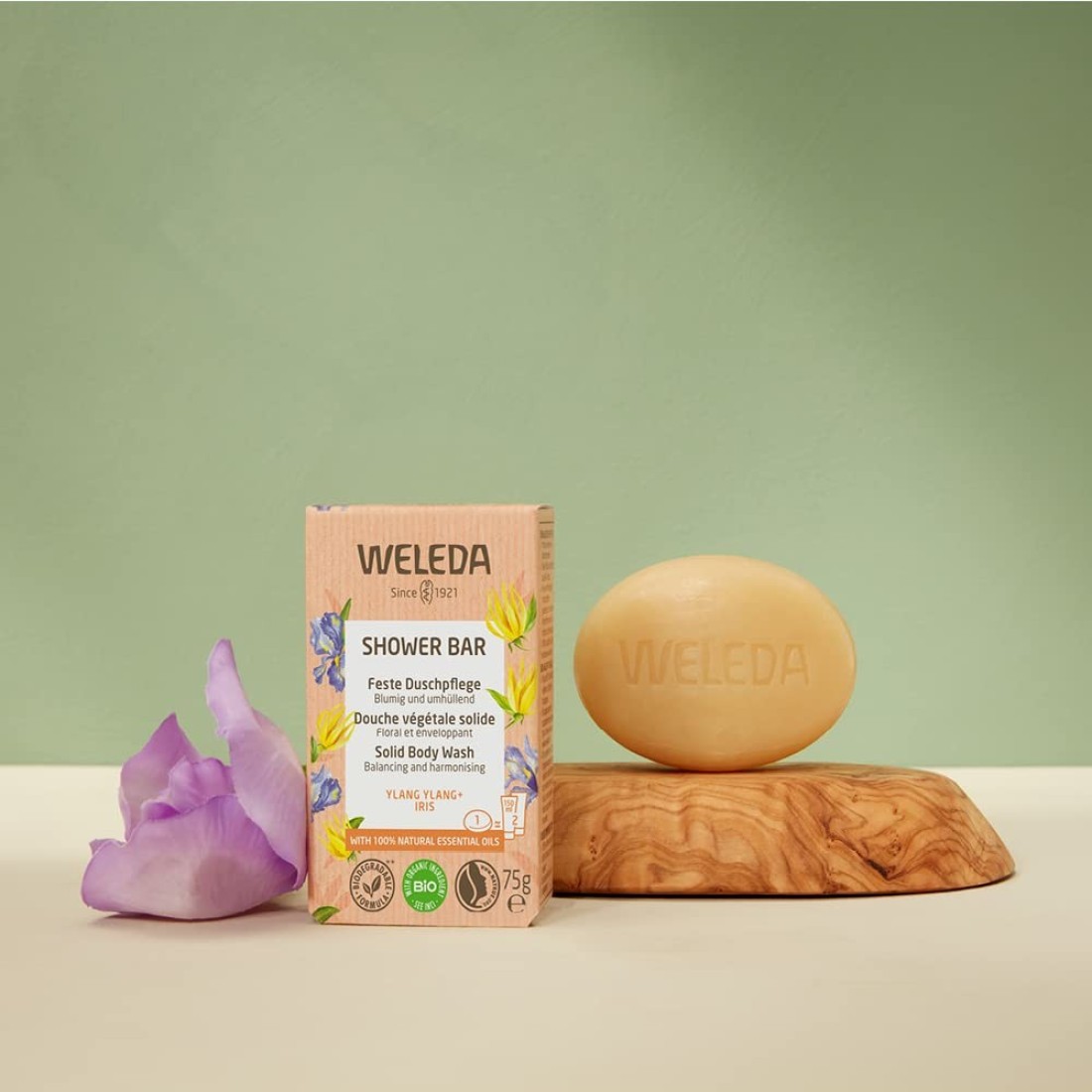 Weleda Ylang Ylang and Iris Shower Bar Clear