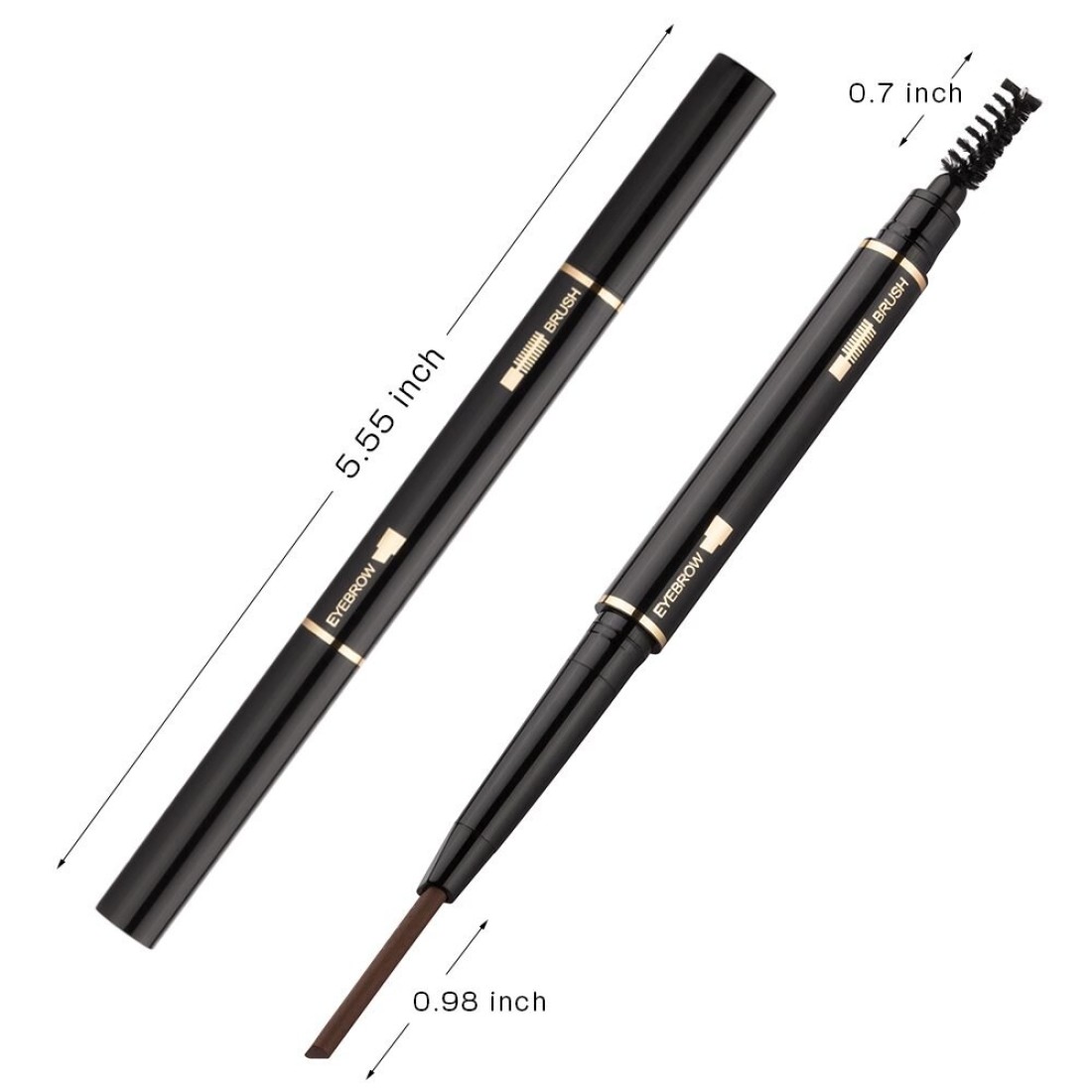 Eyebrow Pencil 2 Packs Waterproof SmudgeProof Brow Pencil with Brow Brush Automatic Eye Brow Makeup Kit Light Brown1