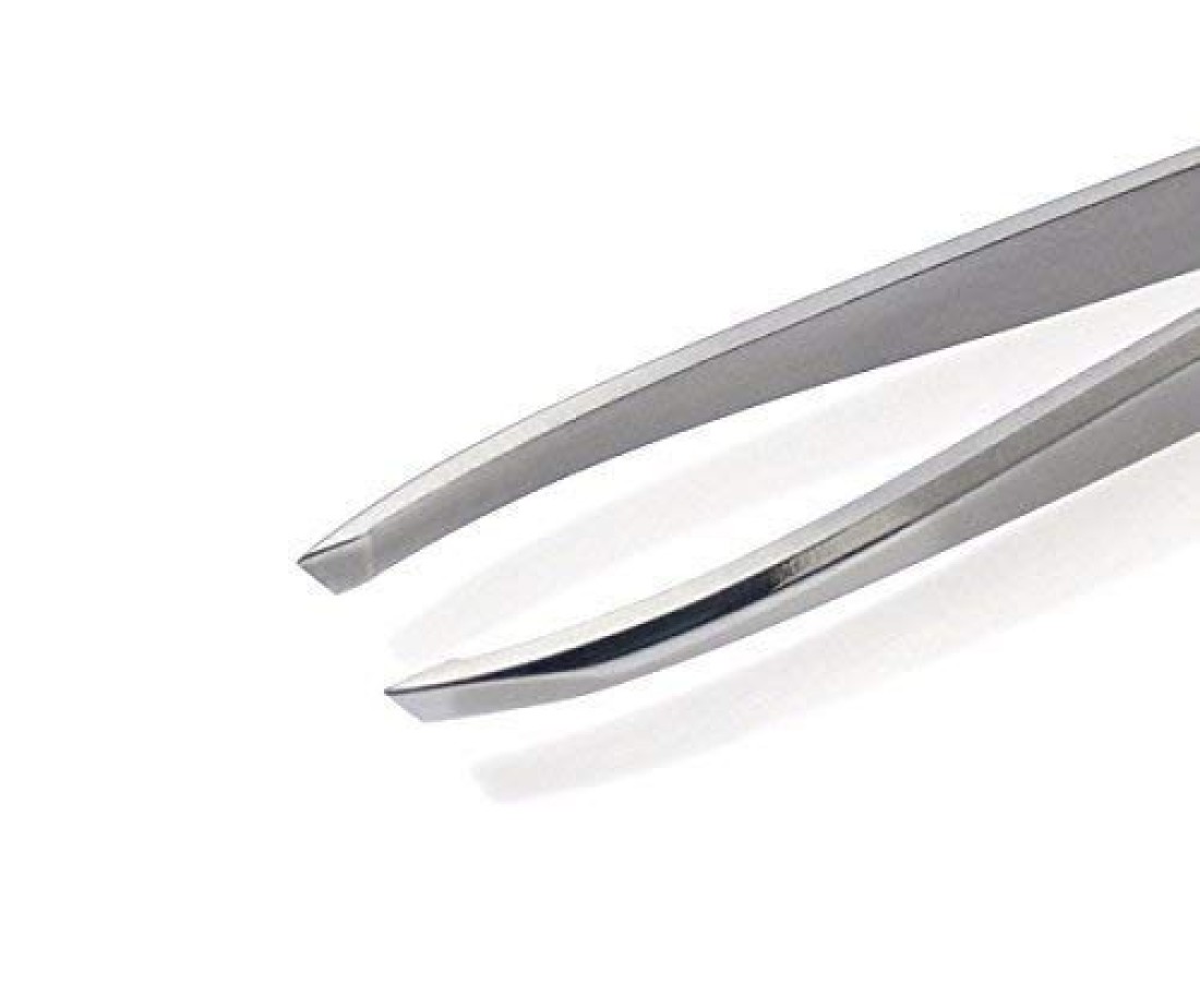 GERMANIKURE Slanted Tweezers in Leather Case Made in Solingen Germany