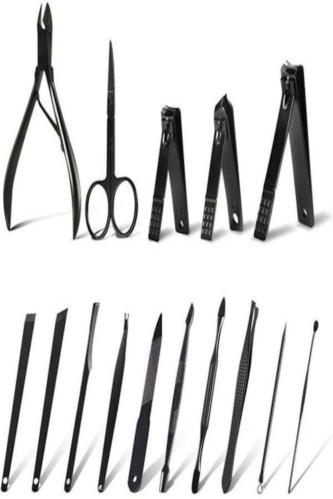 Generic 15 In 1 Professional Nail Clipper, Manicure Set, Black