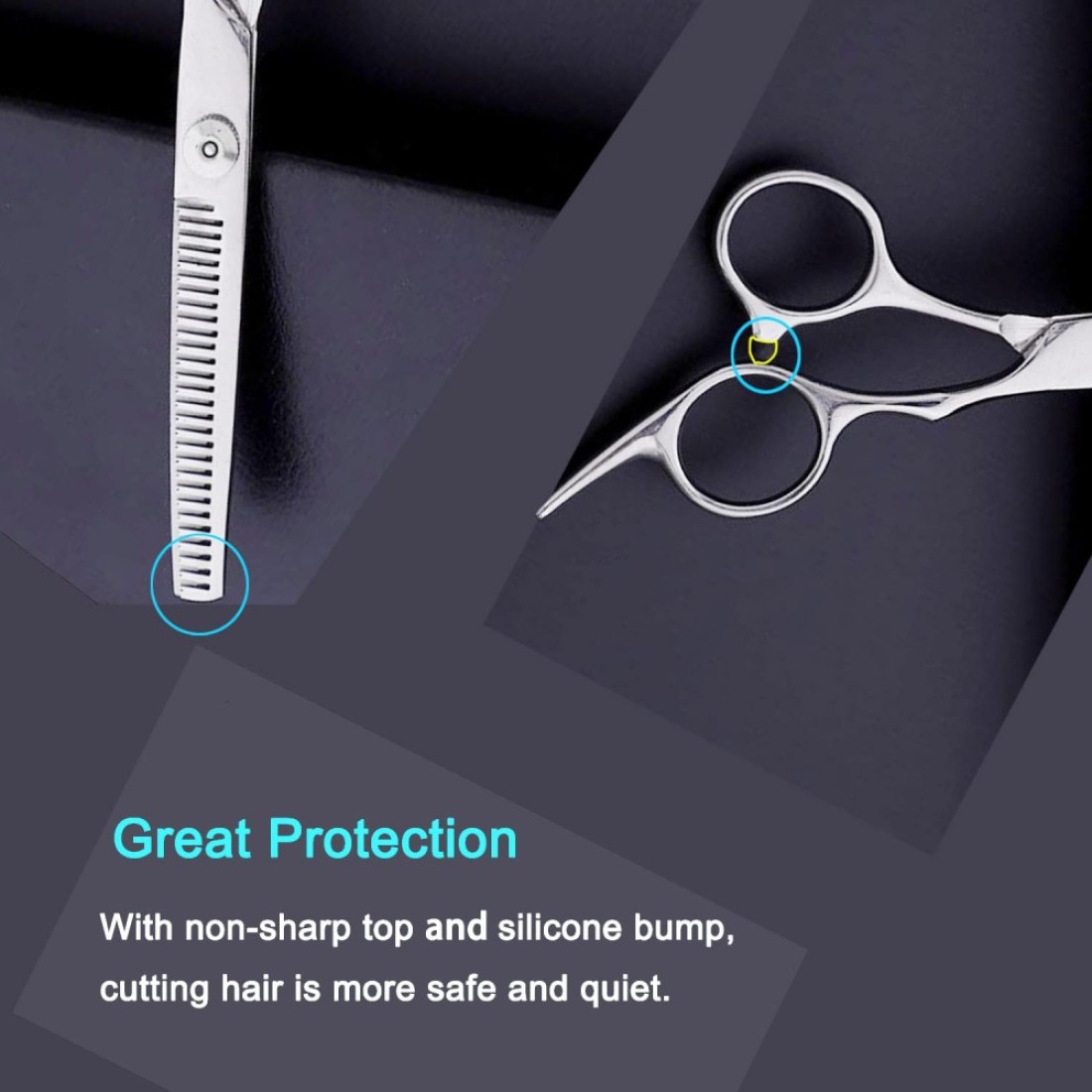 Hair Thinning Shears Hair Cutting Scissors 67 Inches with Fine Adjustable Tension Screw and 1 Piece Wipe Cloth