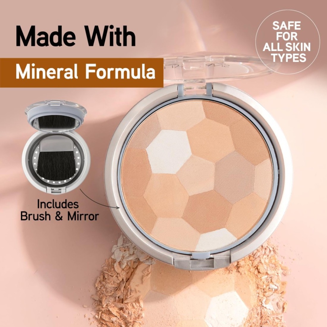 Physicians Formula Setting Powder Palette MultiColored Pressed Finishing Powder Translucent Natural Coverage Dermatologist Tested Clinicially Tested
