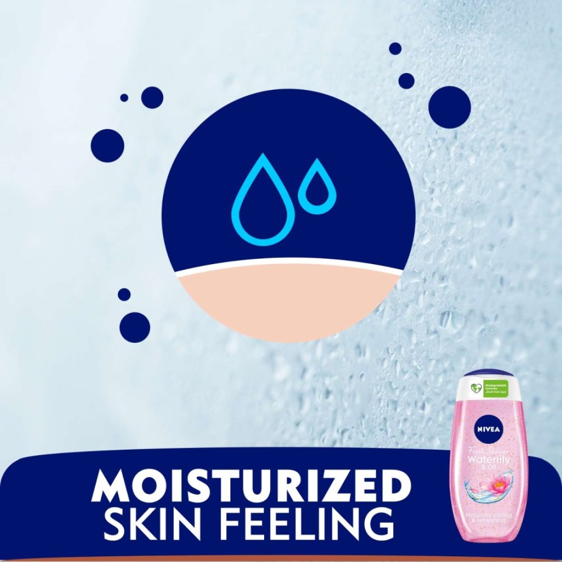 NIVEA Shower Gel Body Wash Waterlily &amp; Oil 250ml Pack of 3