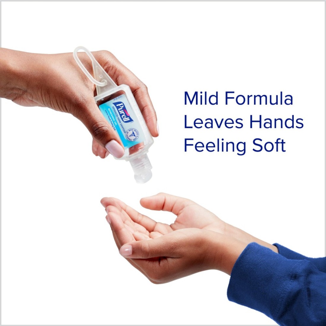PurellAdvanced Hand Sanitizer Variety Pack Naturals and Refreshing Gel 1 Fl Oz Travel Size FlipCap Bottle with Jelly Wrap Carrier Pack of 8 390009ECSC