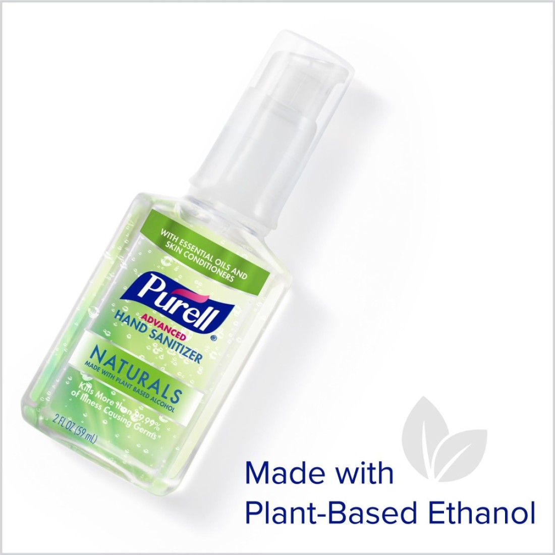 Purell Advanced Hand Sanitizer Naturals with Plant Based Alcohol Citrus scent 2 Fl Oz Travel Size Pump Bottle Pack of 6 962304EC