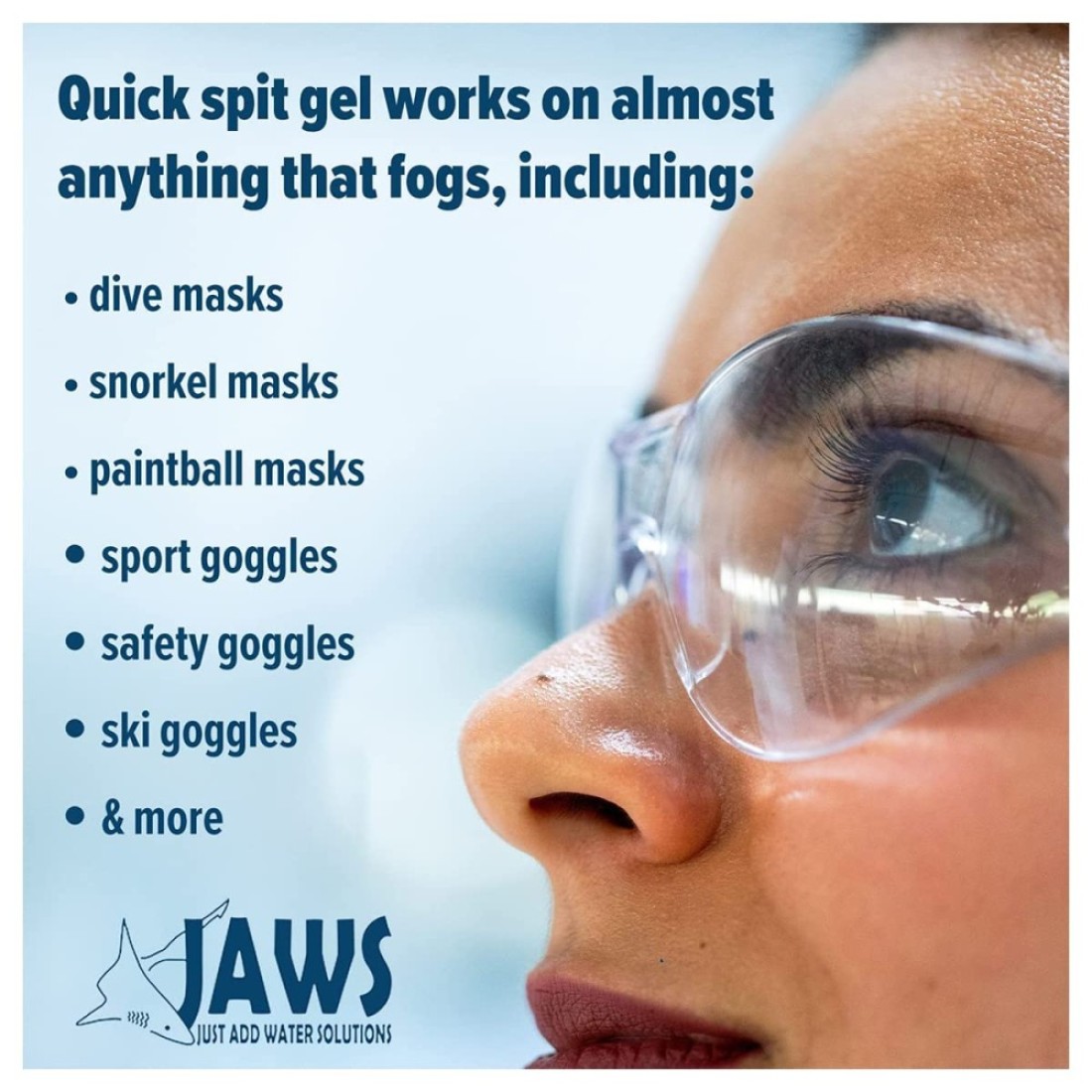Jaws Premium AntiFog Gel Solution for Eye Glasses Mirrors Plastic Windows Quick and LongLasting Glass Anti Fog Gel Solution 1 oz Pack of 1