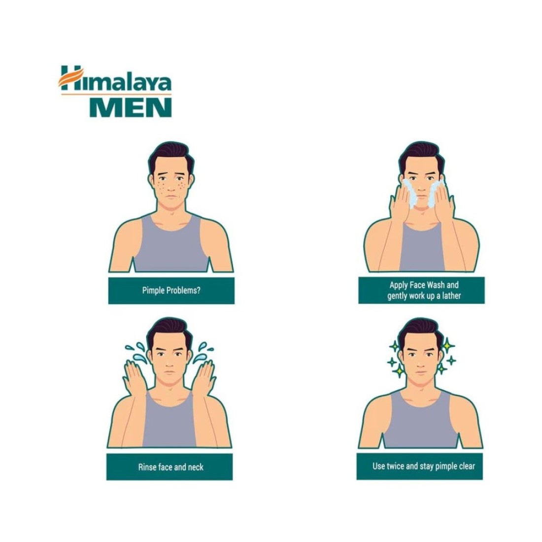Himalaya Herbals Men Pimple Clear Neem Face Wash Green 100ml