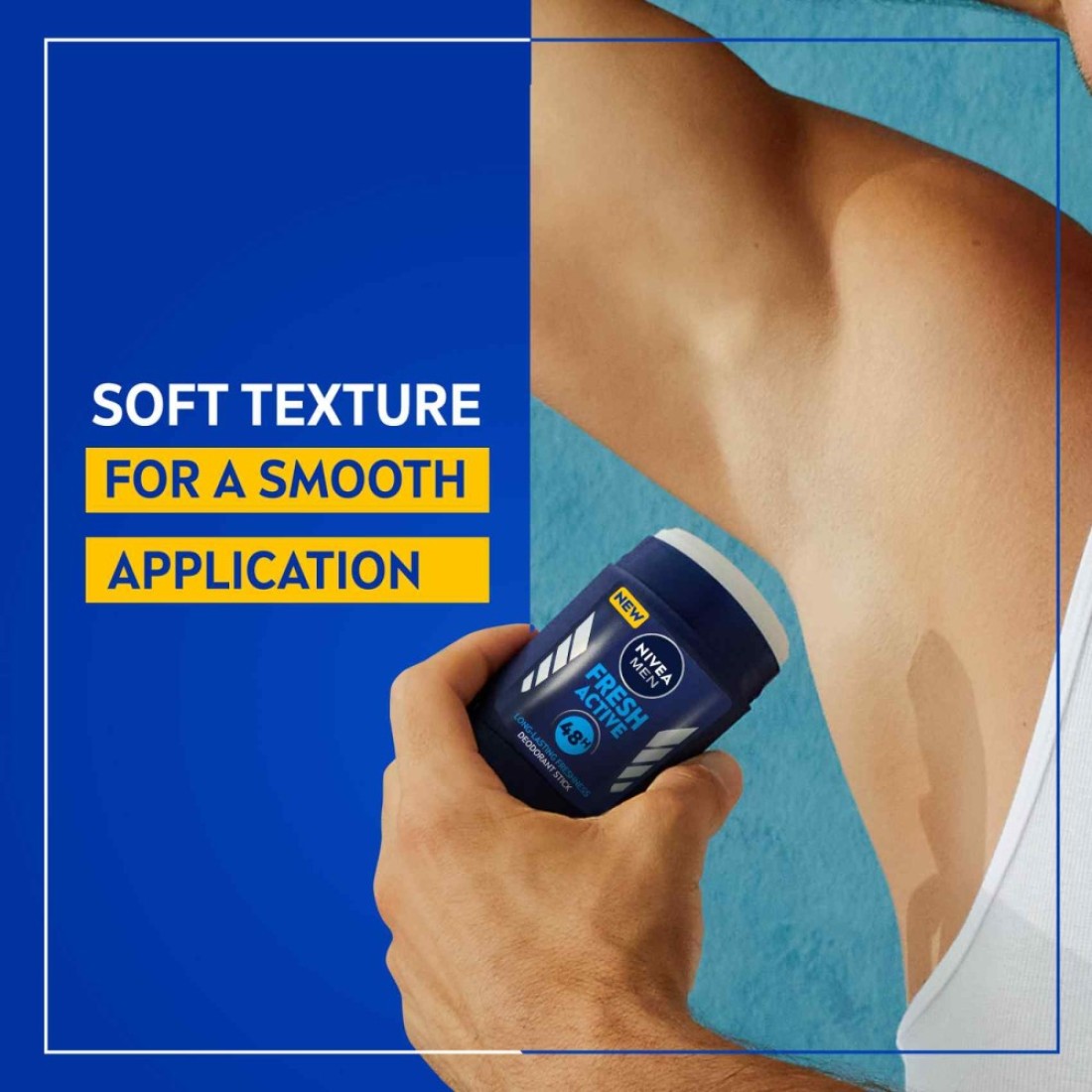 NIVEA MEN Antiperspirant for Men Fresh Active Stick 50ml Pack of 2