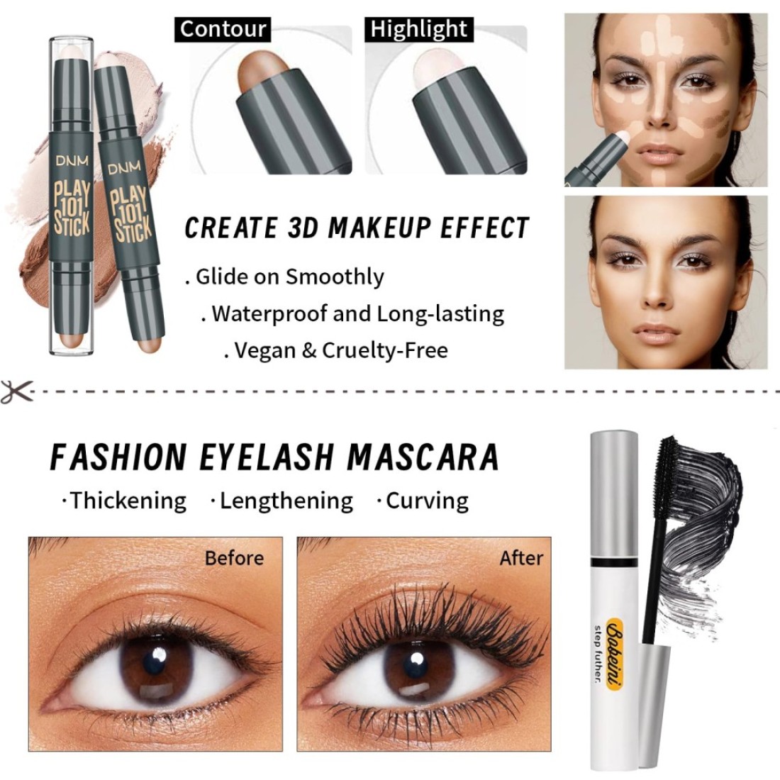 Makeup Set Kit for Women Girls Teens Makeup Present Set Includes 9 Color Eyeshadow Counter Stick Foundation Eyebrow Pencil Eyeliner Mascara Lip Gloss 5Pcs Brushes Sponge