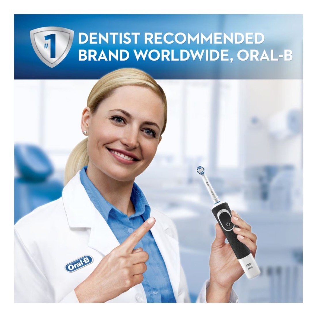 Oral-B Vitality 100 Black Electric rechargeable toothbrush with UAE 3 pin plug