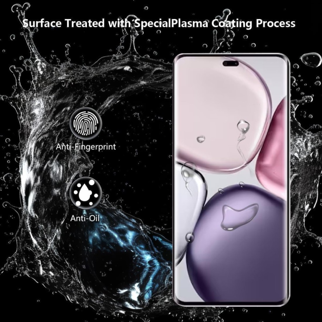 Honor X9c Screen Protector, 3D Curved Tempered Glass, Anti-Spy, 9H Hardness, Full Coverage, Anti-Fingerprint