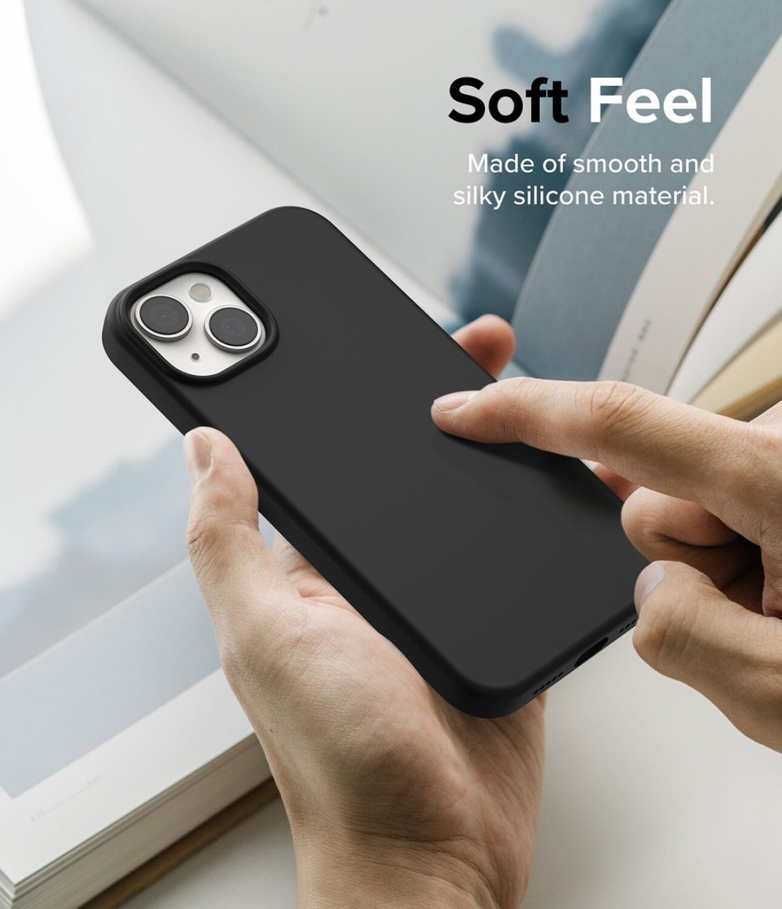 Ringke - Apple iPhone 14 Case Cover - Silicone Series- Black