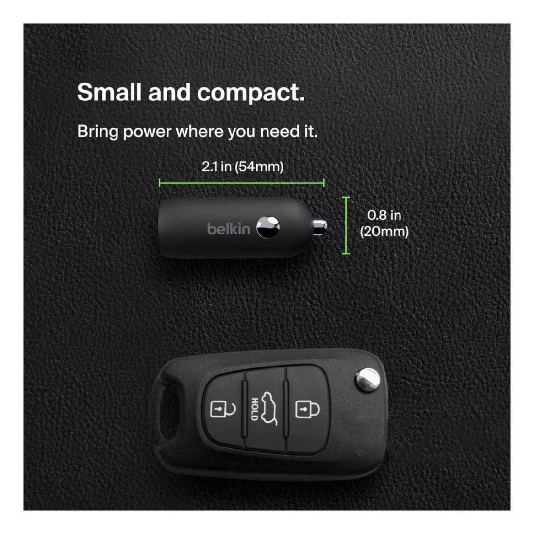 Belkin Boost Car Charger 30W with USB-C to USB-C Data Sync and Charging Cable Black 1m