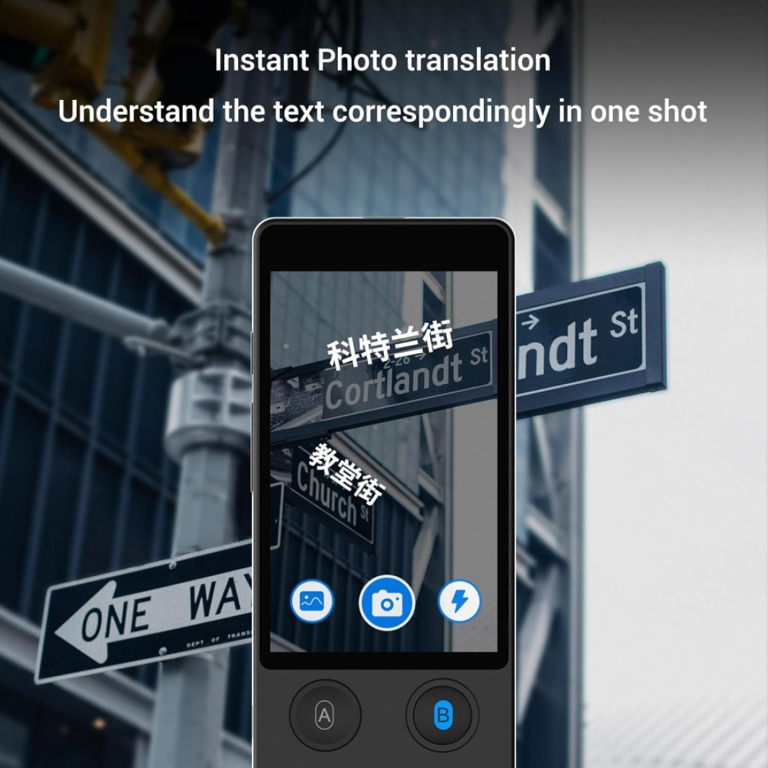 Language Translator Device Support for 138 Languages Real Time Offline/Online Instant Two Way Voice and Photo Translation 4&rdquo; Touchscreen for Travel, Business, and Language Learning
