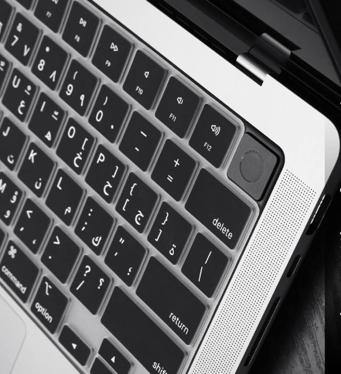 US Version Arabic Keyboard Cover for MacBook Air 15/13.6&quot; 2022,2023 Model A2941/A2681 &amp; MacBook Pro 14&quot; 2023,2022, Model A2442, A2779 M1 &amp; MacBook Pro 16&quot; 2023,2022, Model A2485,A2780 M1, Black