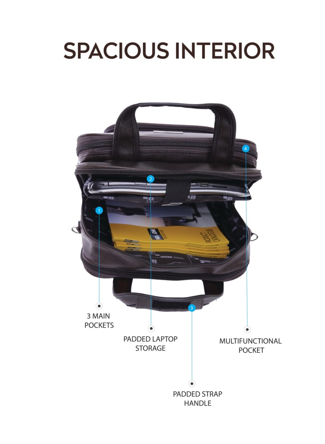 PARA JOHN Vertical Slipcase Secure Business Professional Multi-Purpose Travel Laptop Bag with Hideaway Handles, Cross Shoulder Strap, Protective Padding / Office Bag / Macbook Bag / Backpack