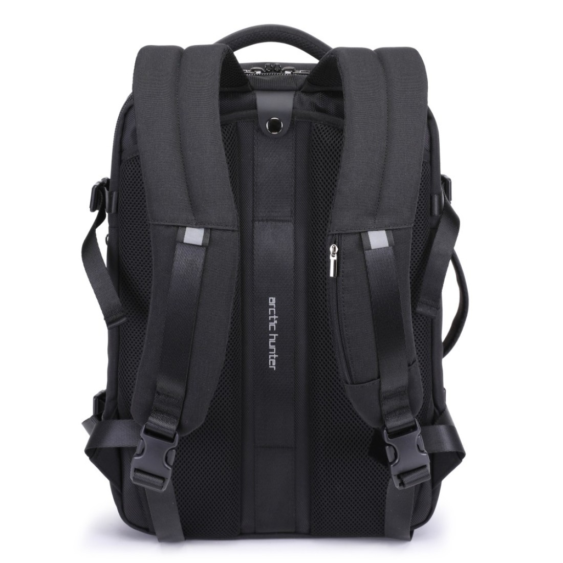 Arctic Hunter Expandable Travel Backpack Water Resistant 180&deg; Opening Built In USB/Headphone Port Computer Bag for Men Women B00350 Black