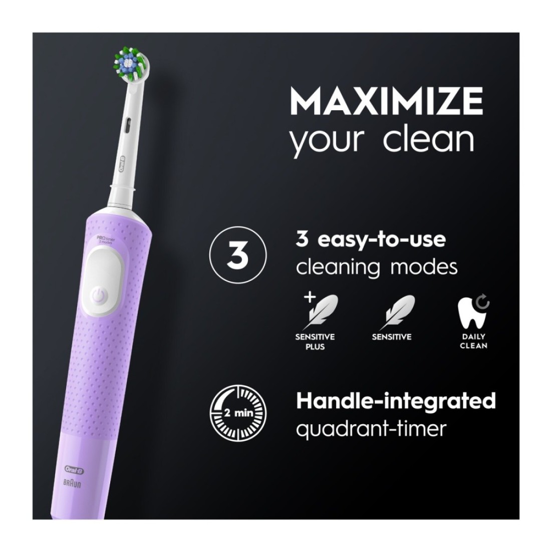 Oral-B Vitality 300 Protect X Clean Rechargeable Toothbrush D103.413.3 Pink