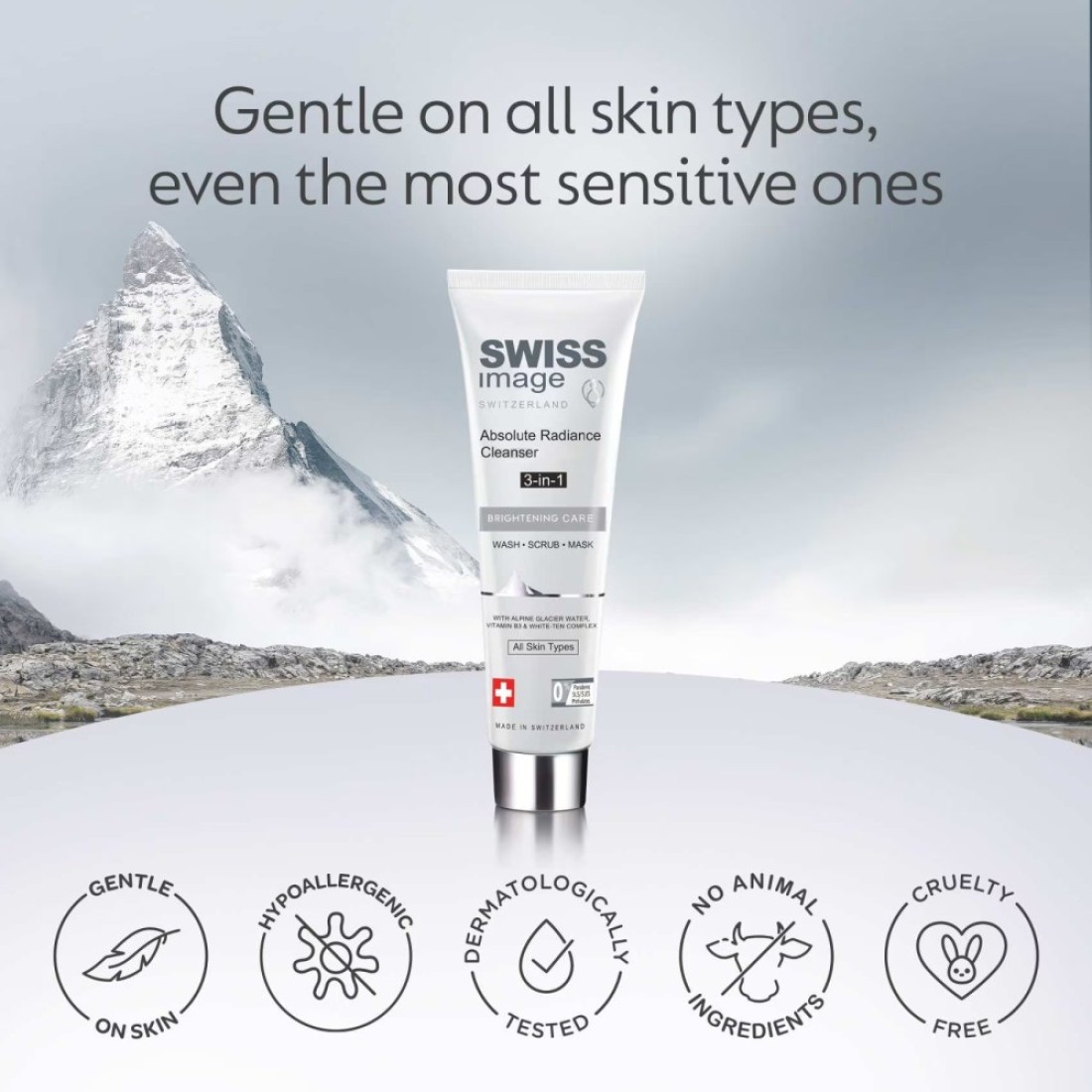 Swiss Image Absolute Radiance Whitening 3 in 1 Face WashاScrub &amp; Mask 100ml