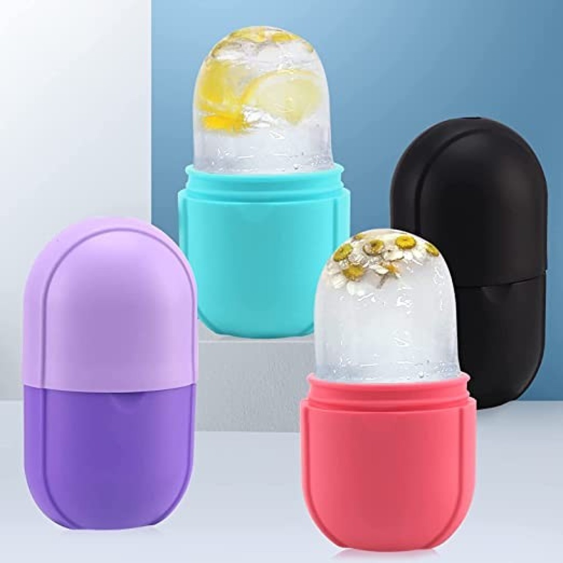 Ice Roller for Face and Body, Ice Mold for Facial Beauty, Tighten &amp; Tone Skin &amp; De-Puff Eye,Remove Fine Lines,Reusable Face and Eyes Massage, Ice Mold Tool for Face Beauty Gift for Women (mix colour)