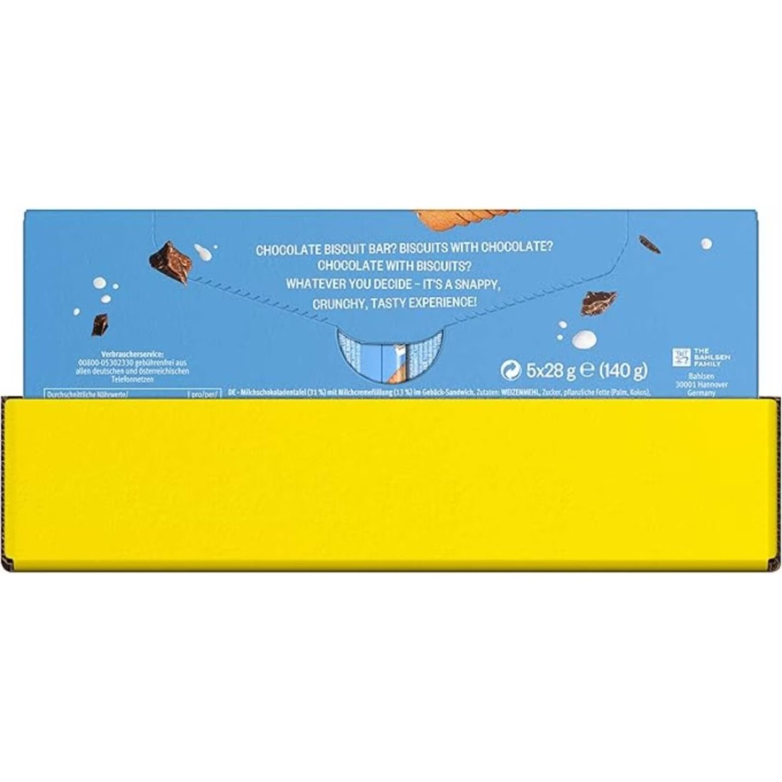 Bahlsen Pick Up Chocolate and Milk Biscuits, Pack of 5