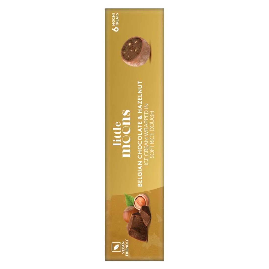 Little Moons Belgian Chocolate And Hazelnut Mochi Ice Cream 32g Pack of 6