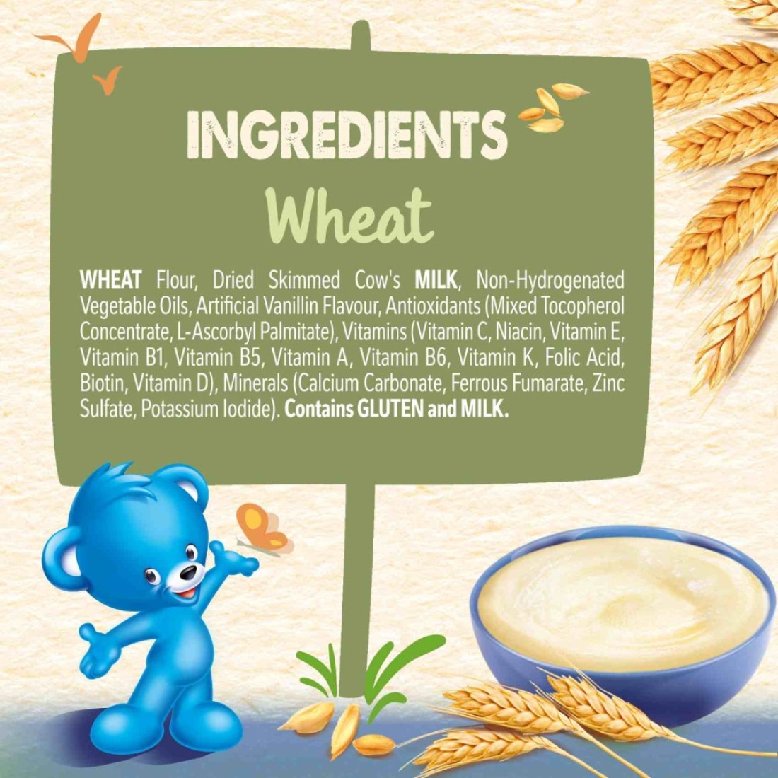 Nestle Cerelac No Added Sugar Wheat Infant Cereals with Milk Tin, from 6 Months, 400g