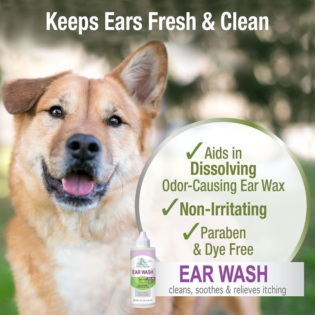 Four Paws Dog Ear Wash &ndash; Gentle Ear Cleaning &amp; Itch Relief for Dogs 118Ml
