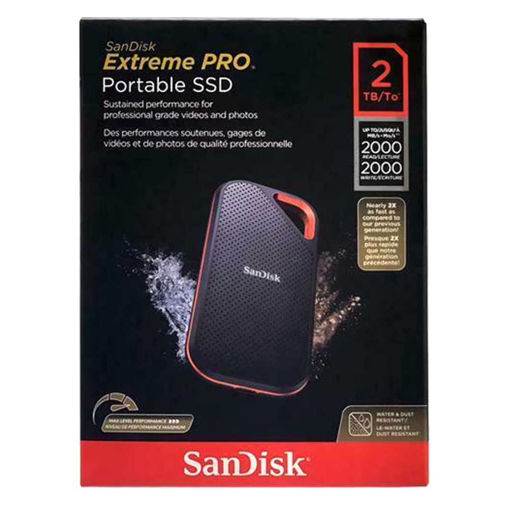 SanDisk Extreme Pro Portable External Solid State Drive 2TB Blue