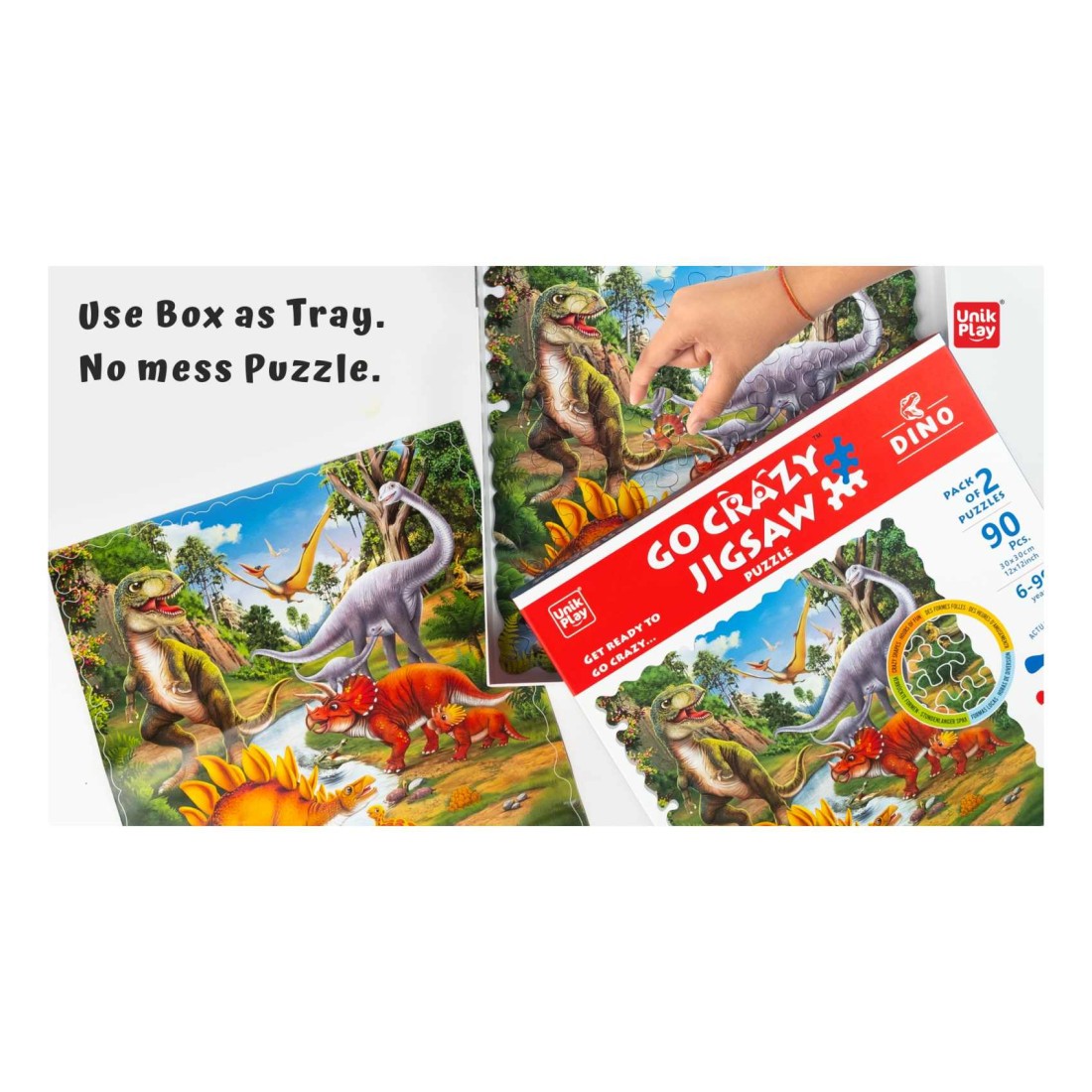 Unik Play Go Crazy Dino Jigsaw Puzzle UPJP 1212/GB01