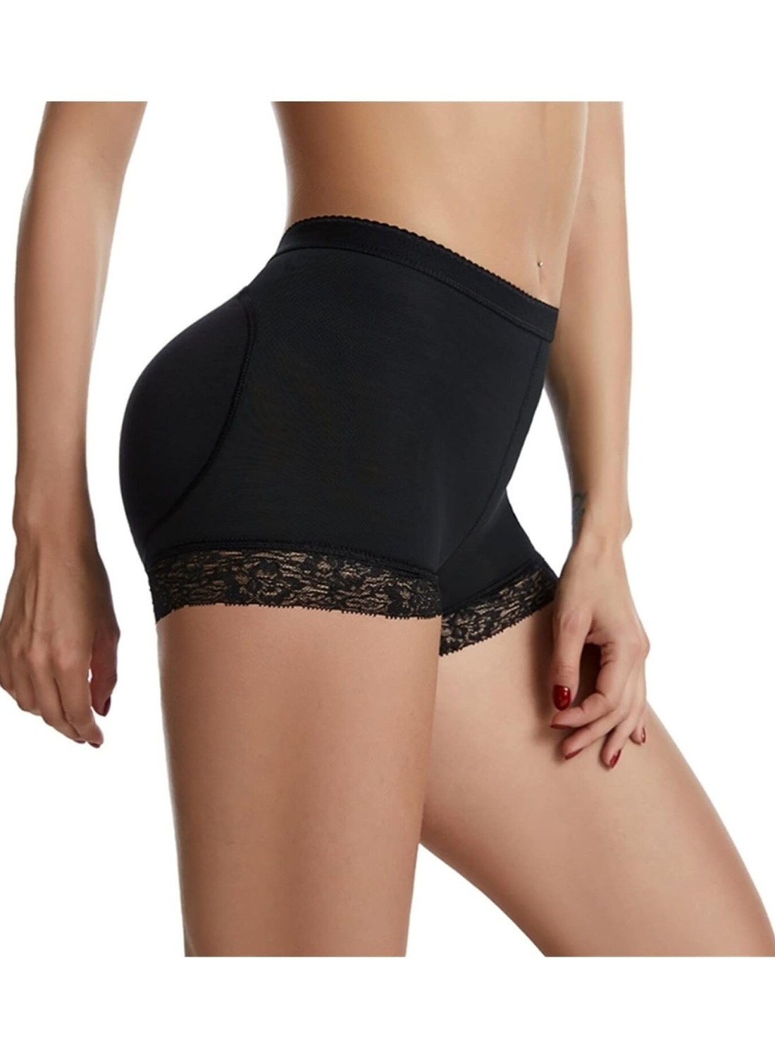 Women&rsquo;s Padded Butt Lifter Shapewear, Push-Up Hip Enhancer Control Panties, Seamless Tummy Control Boyshorts with Removable Padding for Natural Curves
