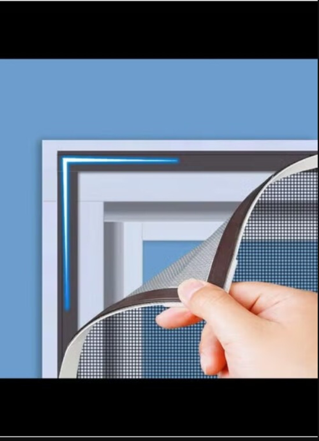 Radiotronics Magnetic Self-Adhesive Mosquito Net Removable Screen Window And Door Net Dark Gray Border + White Screen- 130 * 180cm