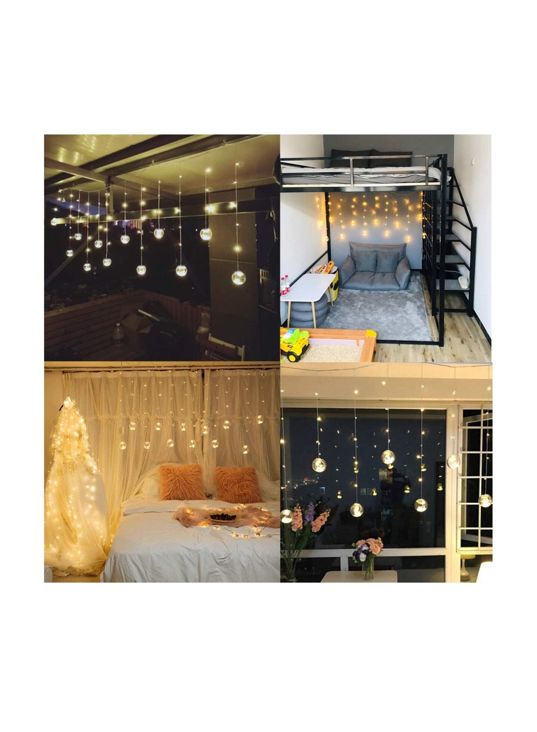 12 LED Battery Operated wishing Ball String Lights Fairy String Lights Decor for Bedroom Patio Indoor And Outdoor Party Wedding Birthday Tree Garden Lawn Landscape with Warm White